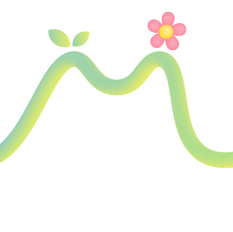 Blumen auf grüner Schrift