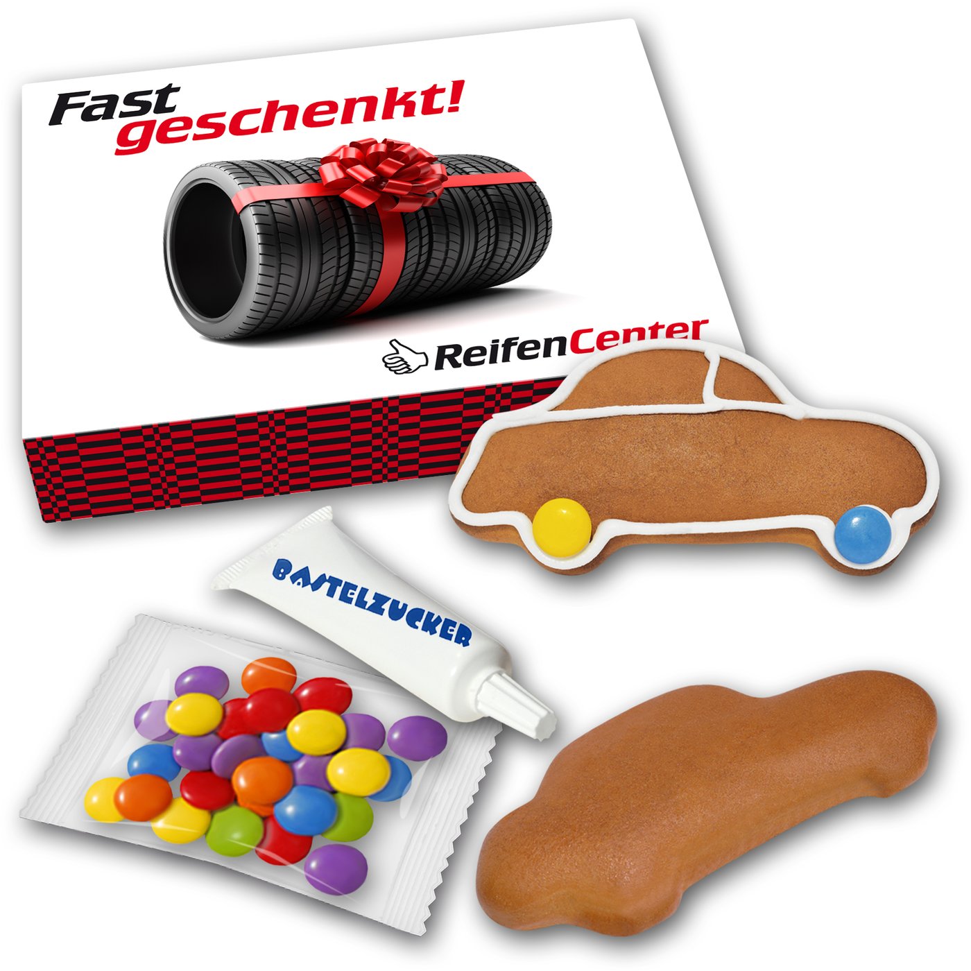 Lebkuchen - Auto Bastelset