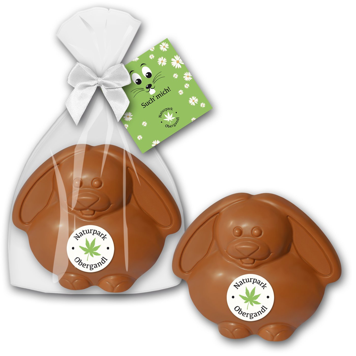 Schokoladenosterhase mit Logo