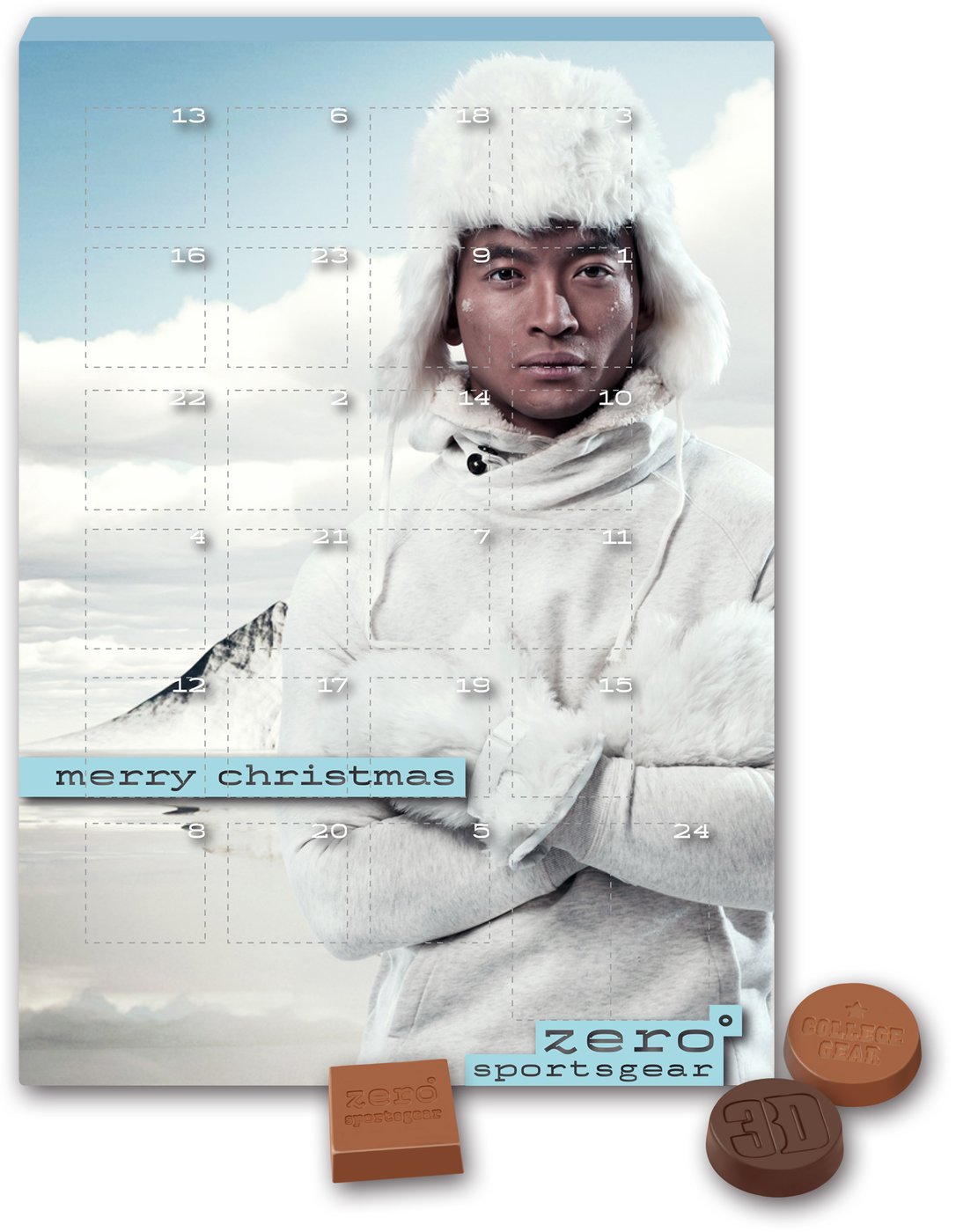 Adventskalender Prägung Schokolade