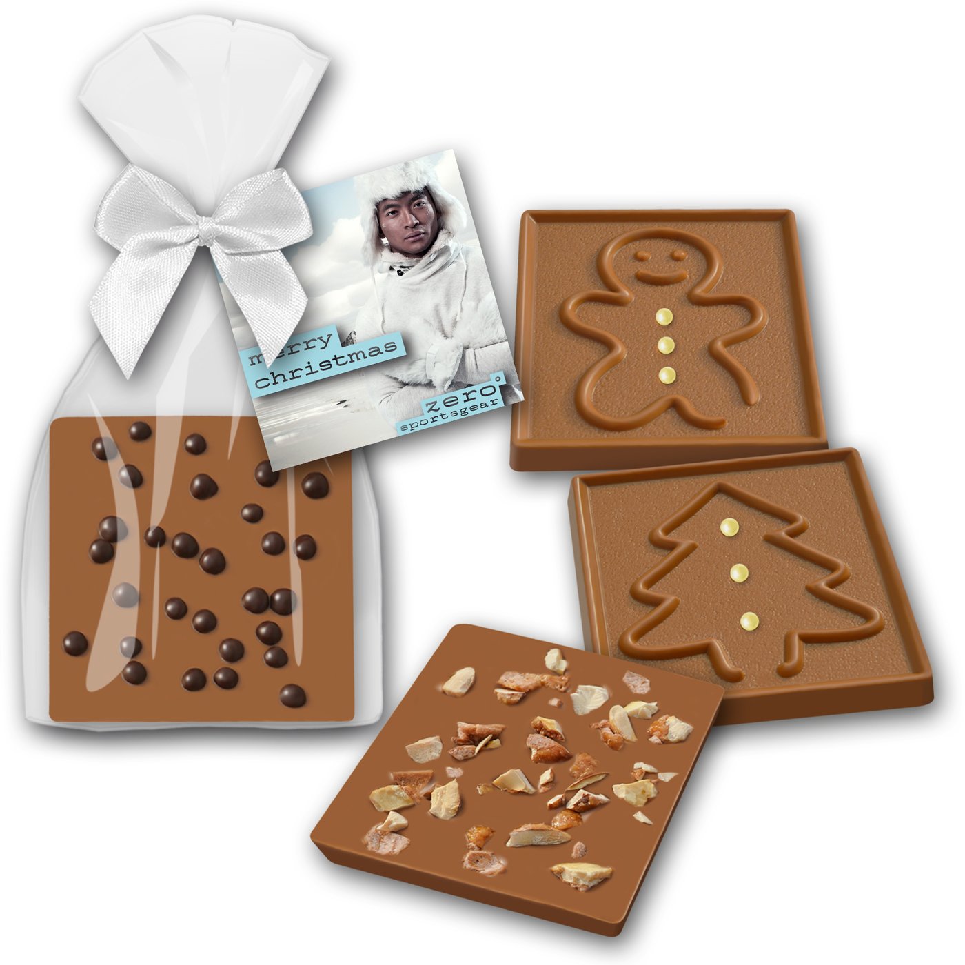 Weihnachtsschokolade mit Logo