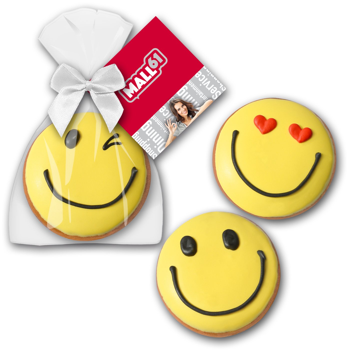 Lebkuchengesicht mit Logo