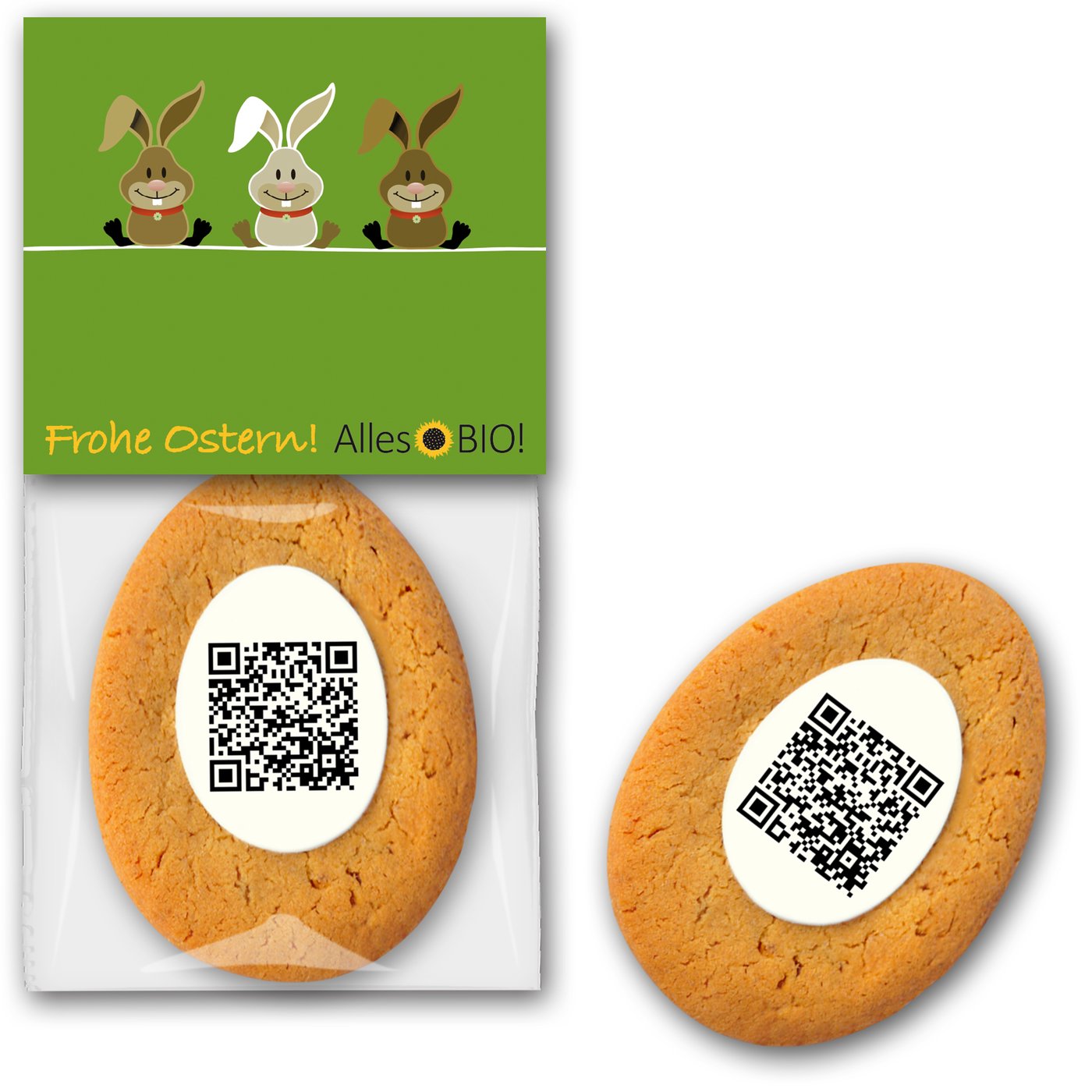 Ostercookie mit QR Code