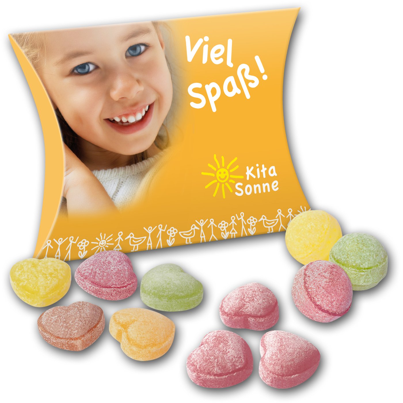 Bonbons in Kissenkarton