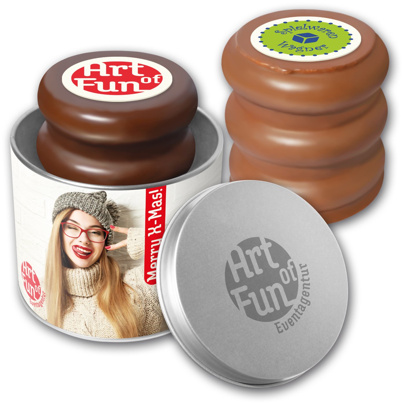 Baumkuchen klein mit Logo in Dose
