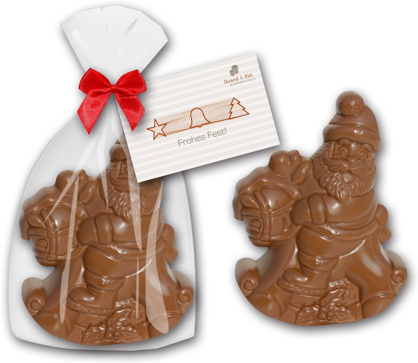 Nikolaus groß auf Schaukelpferd