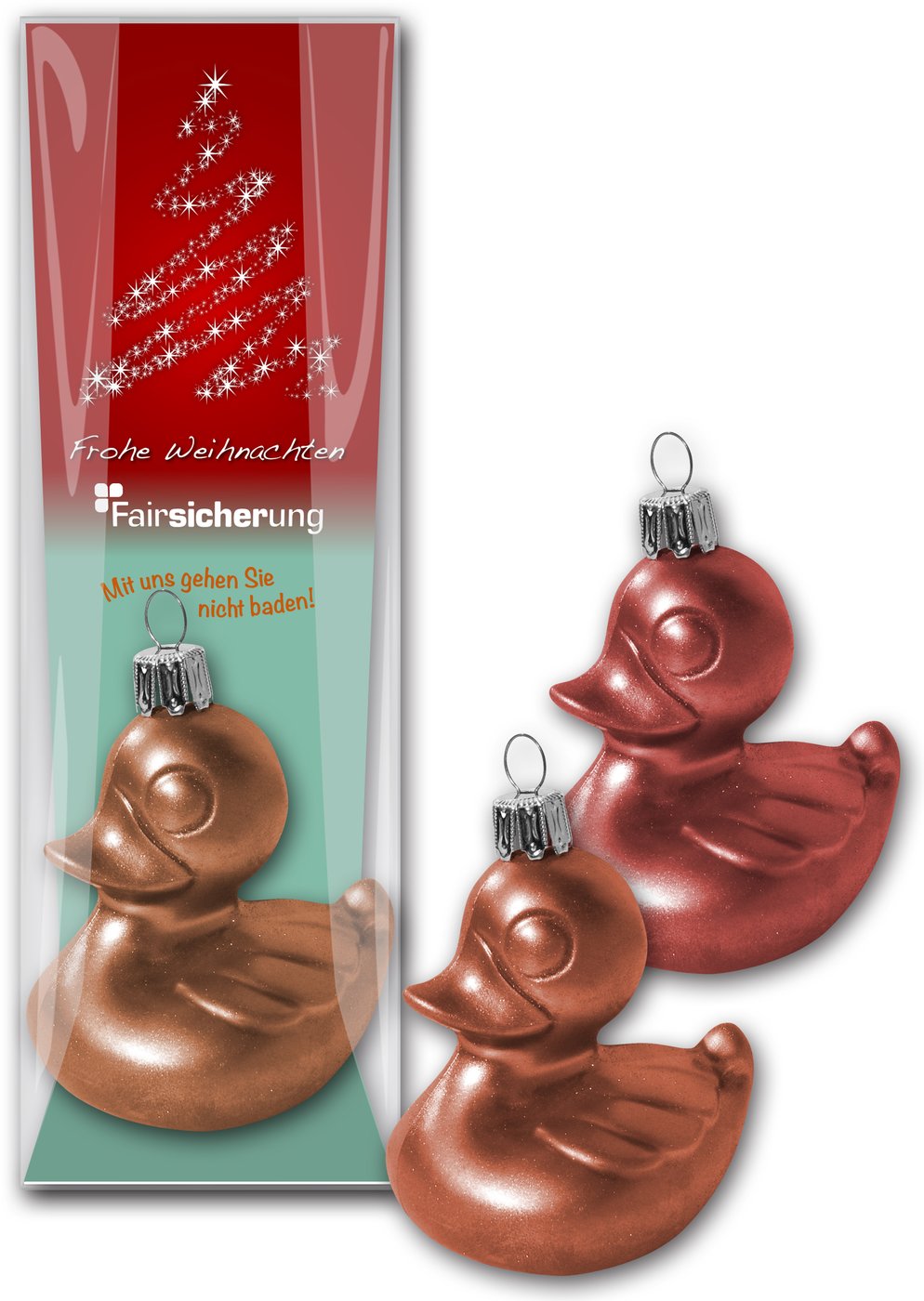 Schoko - Christbaumkugel Ente