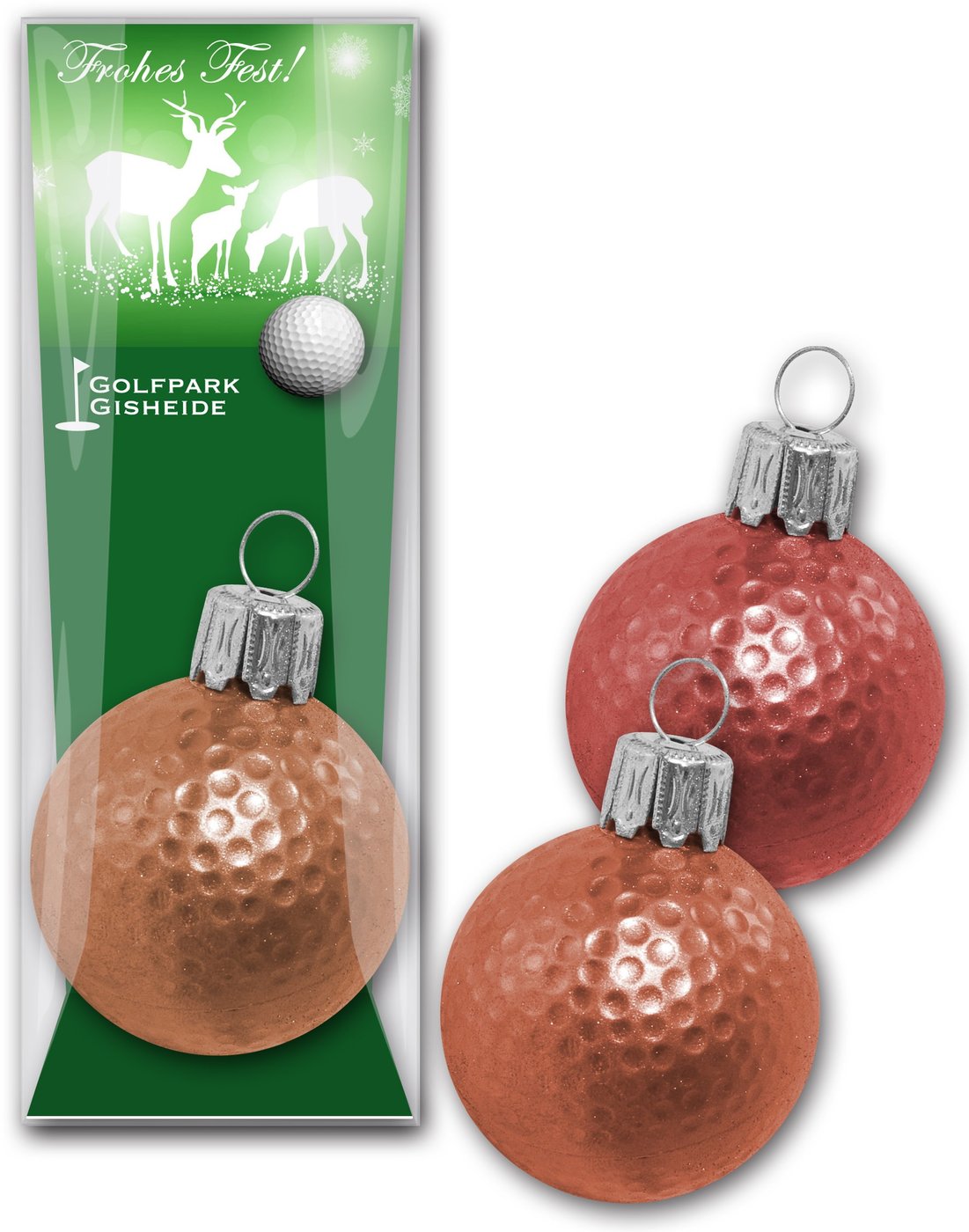 Schoko - Christbaumkugel Golfball