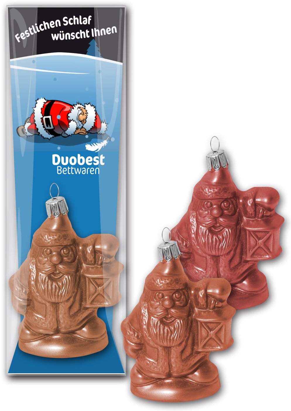 Schoko - Christbaumkugel Nikolaus mit Laterne