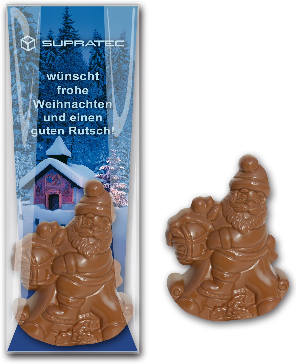 Nikolaus klein auf Schaukelpferd