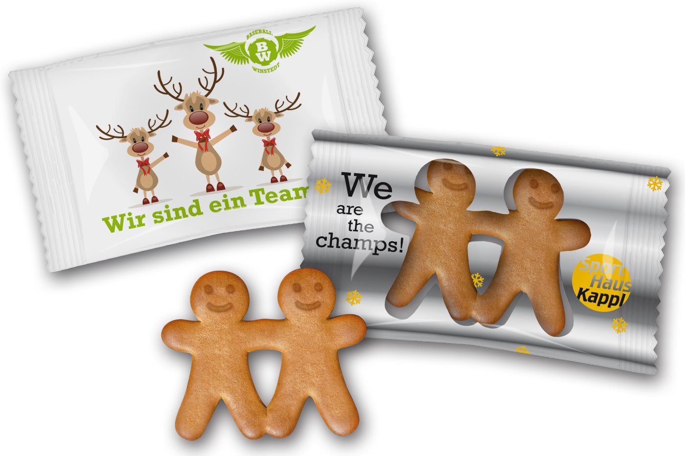 Lebkuchenfreunde in bedruckter Folie