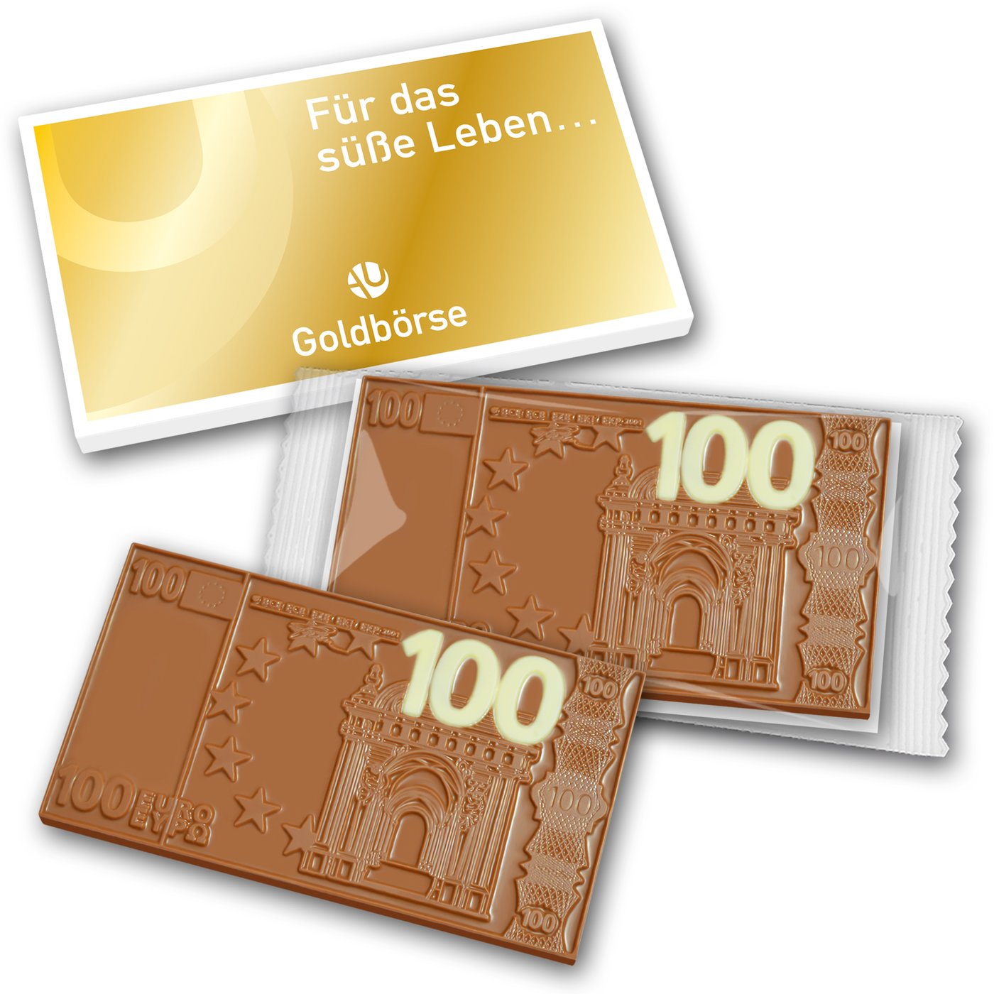 100 Euro Schokolade im Karton