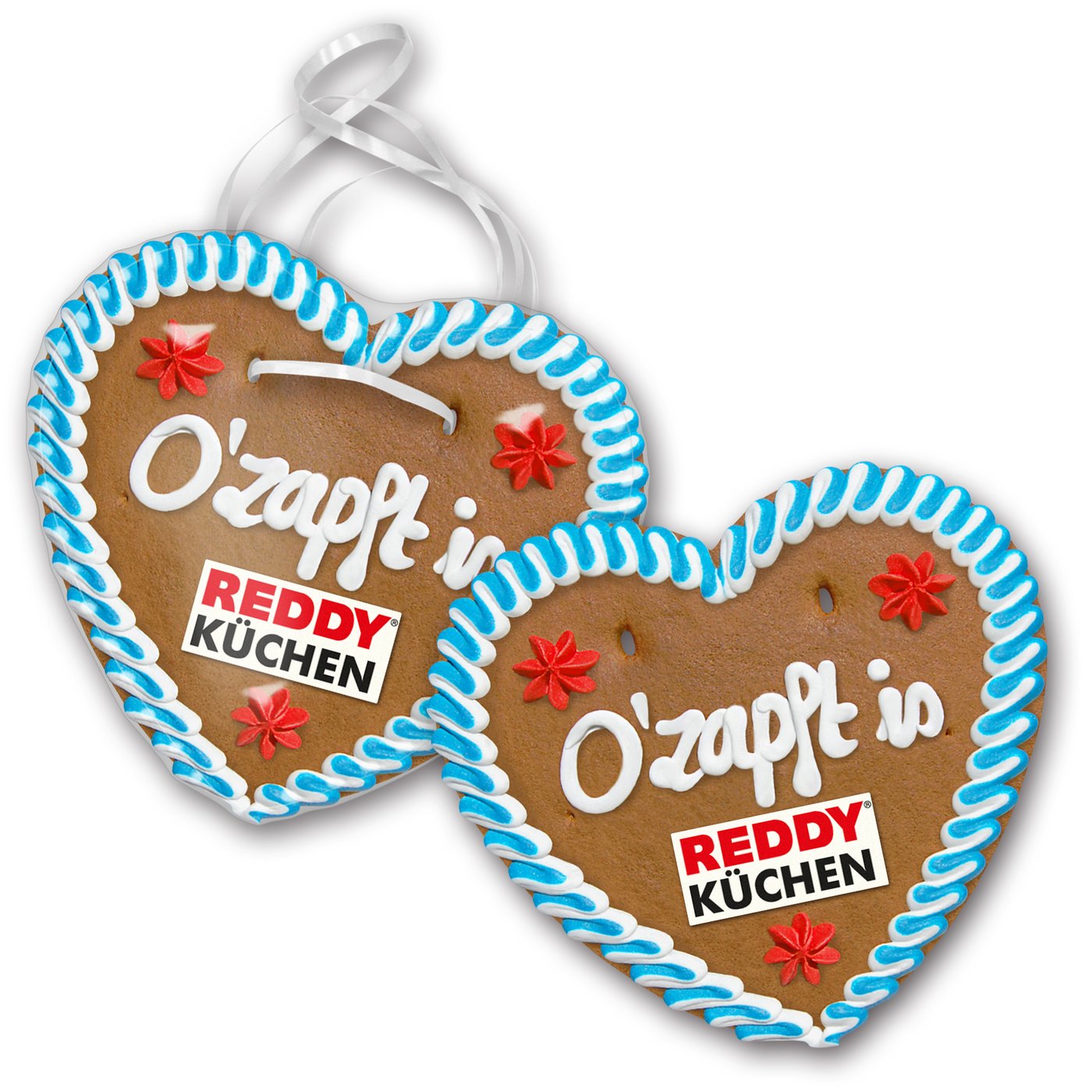 Lebkuchenherz Größe 5 mit Marzipanlogo