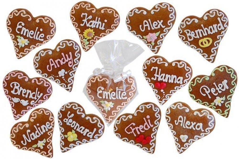 Lebkuchenherzen filigran 7 cm