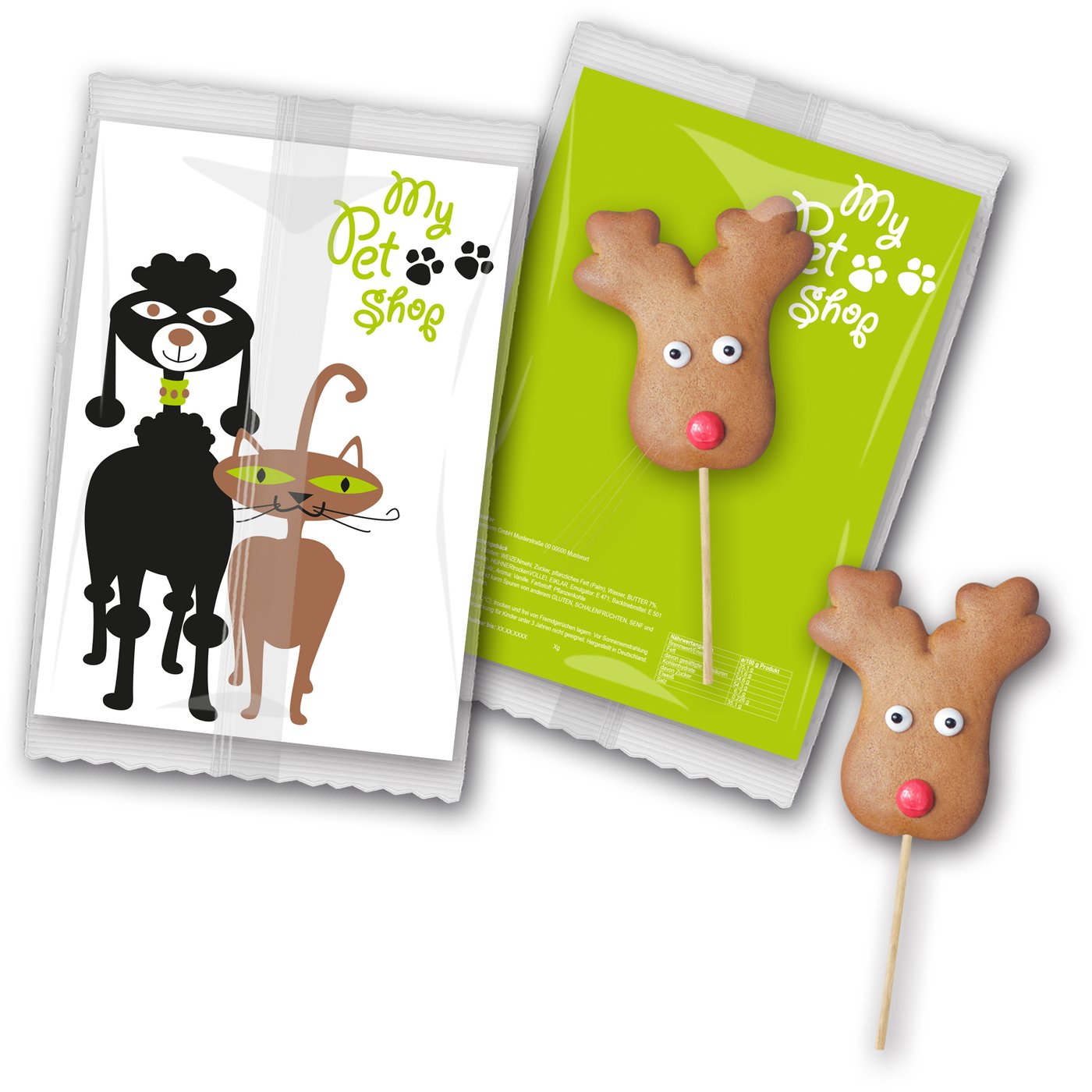 Lebkuchenlolly Sonderform mit Zuckerguss