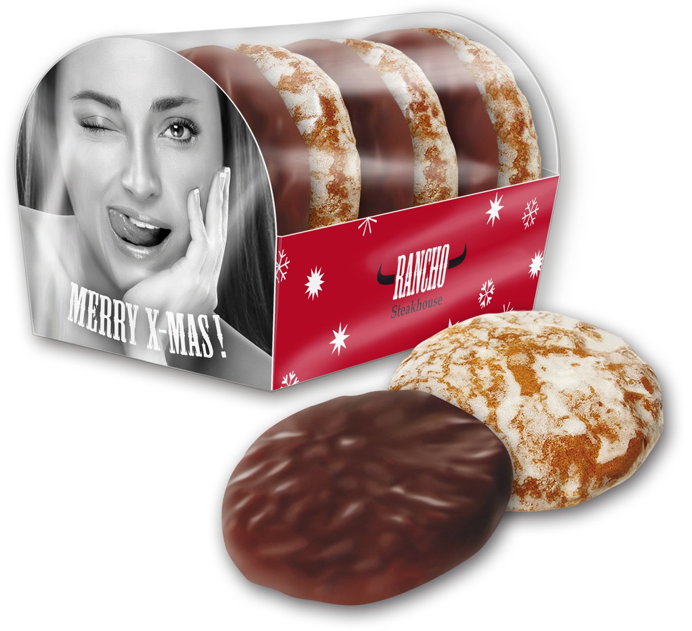 Lebkuchenmischung im Schlittenkarton
