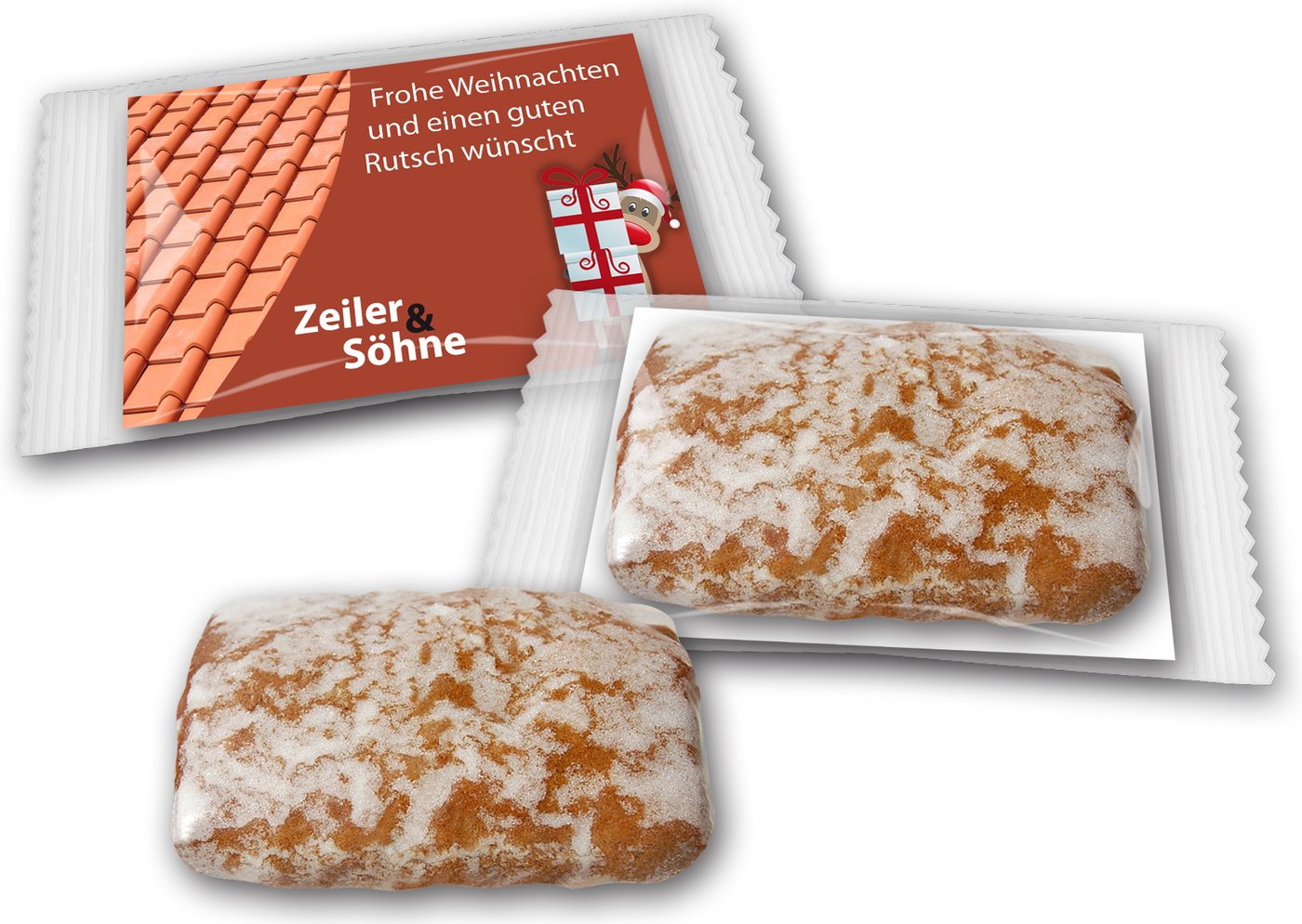 Oblatenlebkuchen Schnitten auf Karte