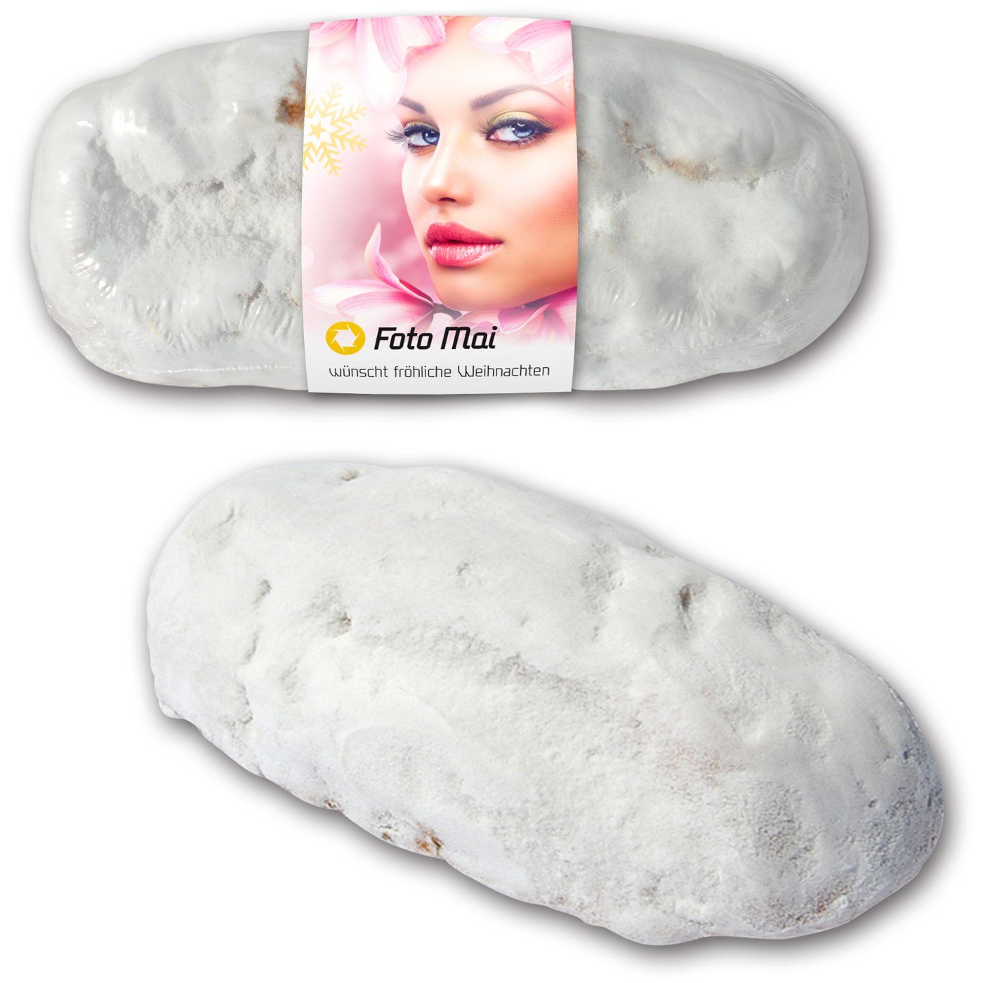 Christstollen 500g mit bedruckter Banderole