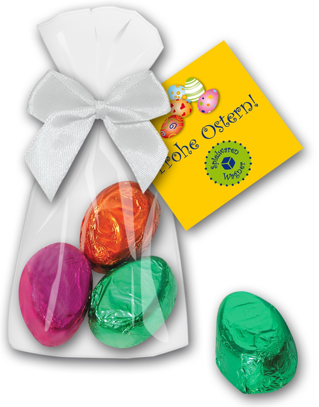 Pralinen-Nougat Eier im Glanzbeutel