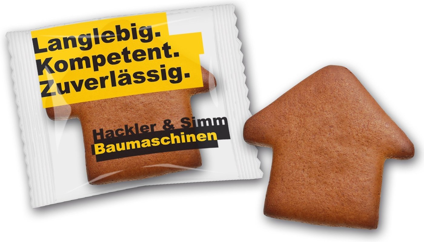 Lebkuchenhaus in bedruckter Folie