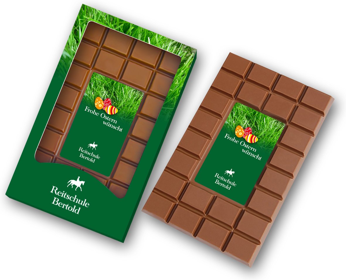 Osterschokoladentafel 125g im Karton