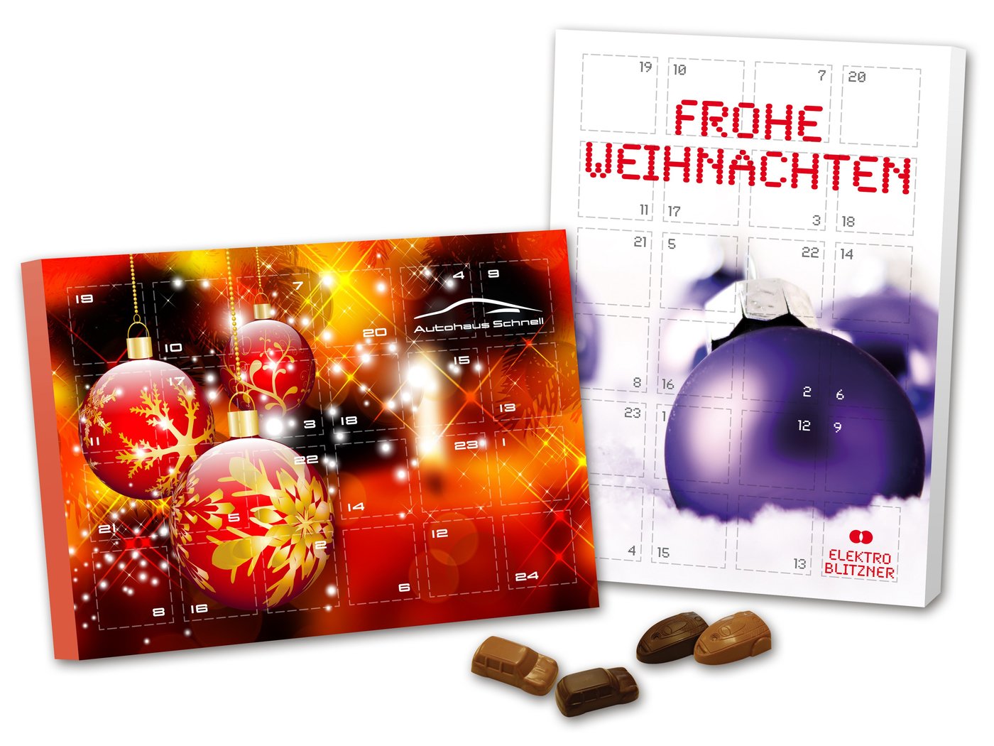 Adventskalender A4 Schoko - Sonderform extra