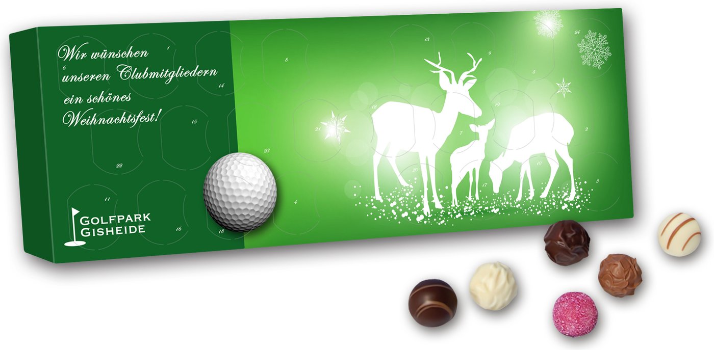 Mini - Pralinen Tischkalender lang