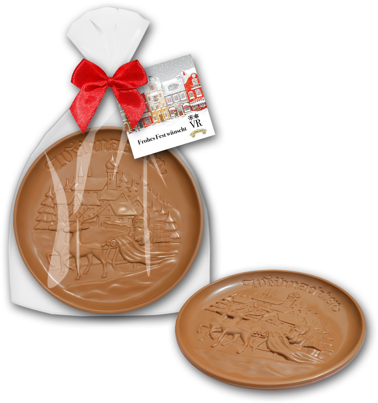 Weihnachtsteller aus Schokolade