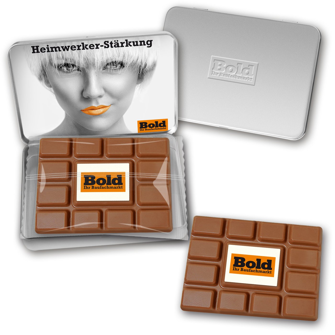 Schokoladentafel mit Logo